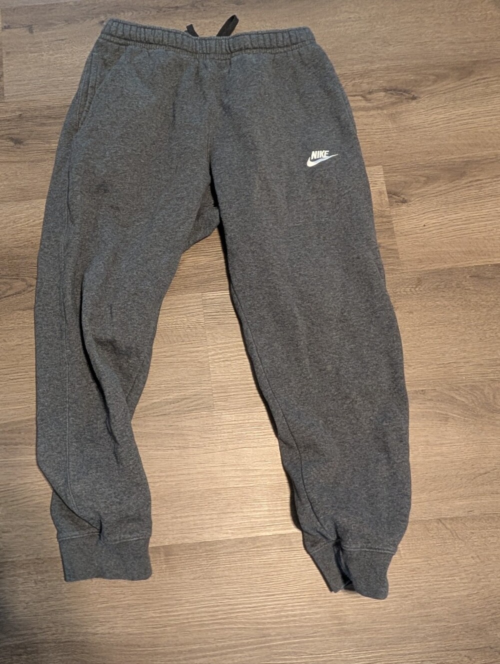 Nike Men's Dark Gray Sweatpants Joggers with White Logo